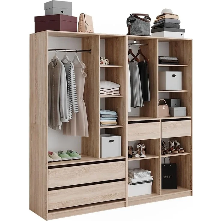 Kleiderschrank Elmo Sonoma 200 x 200 cm 2er Set Vicco – Bild 7