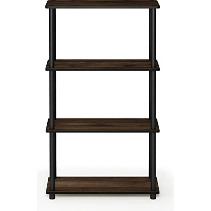 Furinno Turn-N-Tube 4-Stufe Mehrzweck-Regal, Columbia Walnut/Schwarz, 59. 9 (Breite) x 109. 9 (Höhe) x 29. 7 (Tiefe) cm – Bild 5