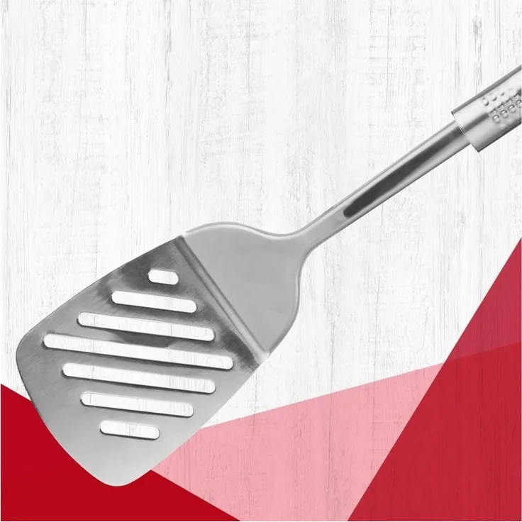 FACKELMANN Pfannenwender, Edelstahl silber, 32 cm