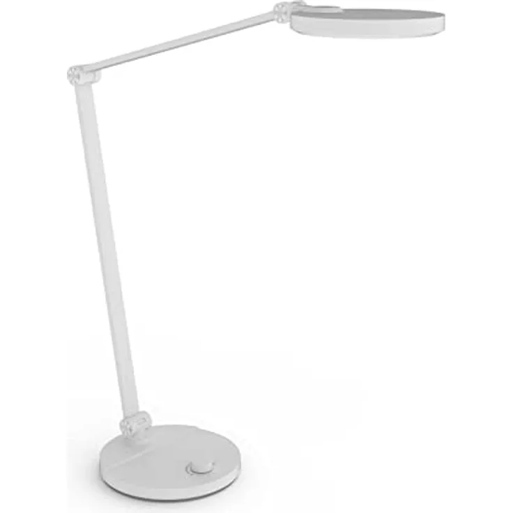 FeinTech LTL00120 LED Schreibtischlampe dimmbar mit Drehknopf, weiß, flexible Lichtfarbe und Helligkeitseinstellung