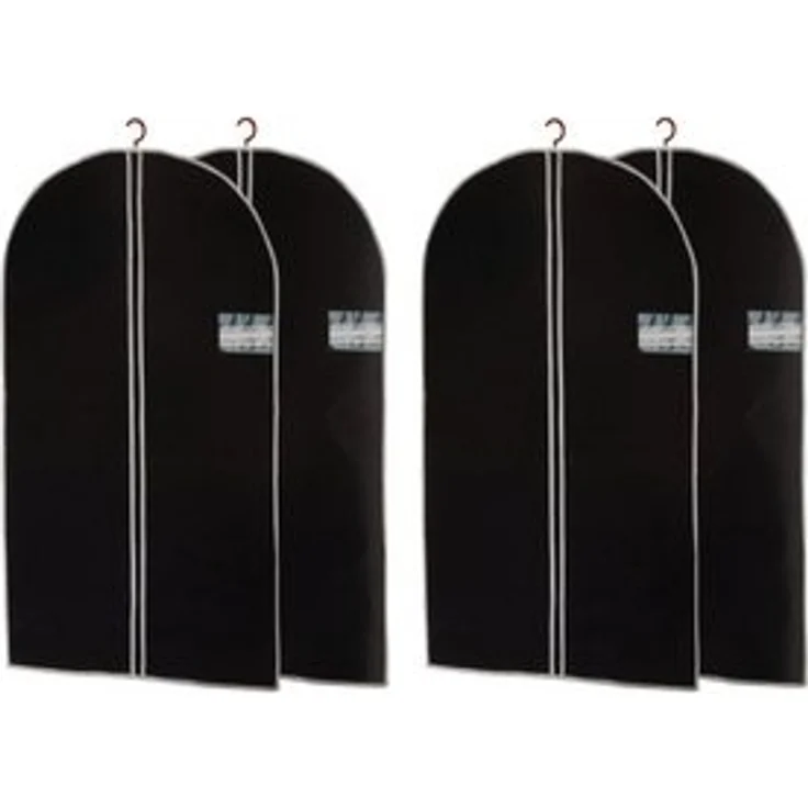 HAC24 Kleidersack Kleiderhülle Schutzhülle Kleidersack Aufbewahrungs Hülle Vliesstoff (Set, 4 St, 150 x 60 cm) mit Reißverschluss & Sichtfenster – Bild 4