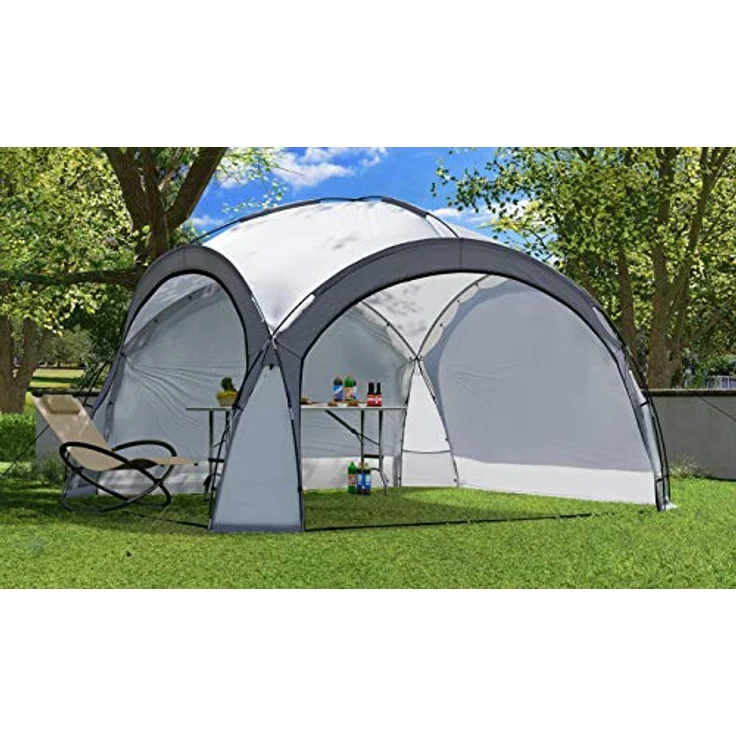 Bc-elec HOPW-LED35G Gartenlaube 3,5x3,5m mit LED-Beleuchtung und Solarpanel, Partyzelt, Gartenpavillon – Bild 4