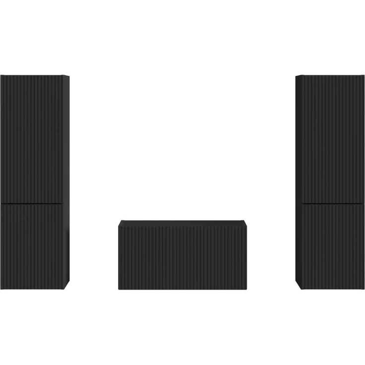 vidaXL TV-Schrankset 5 pcs Schwarz Holzwerkstoff 3409097 – Bild 8
