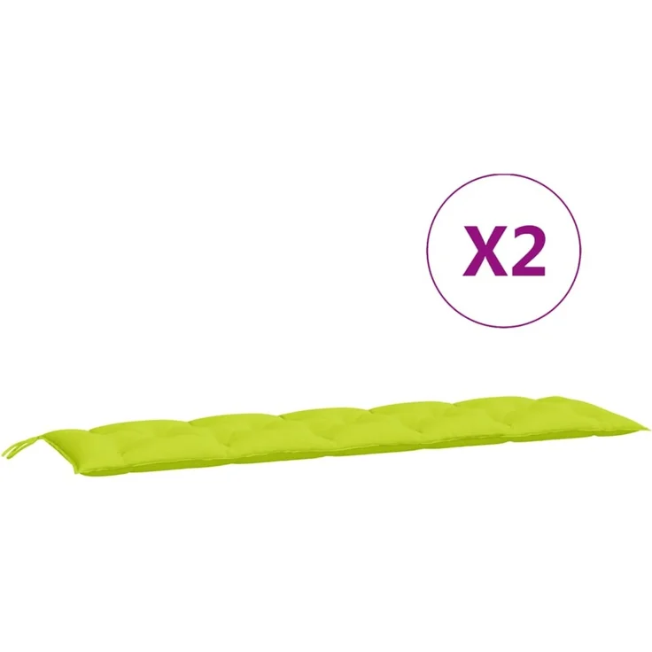 vidaXL Gartenbank-Auflagen 2 Stk. Hellgrün 180x50x7 cm Oxford-Gewebe 361727 – Bild 4