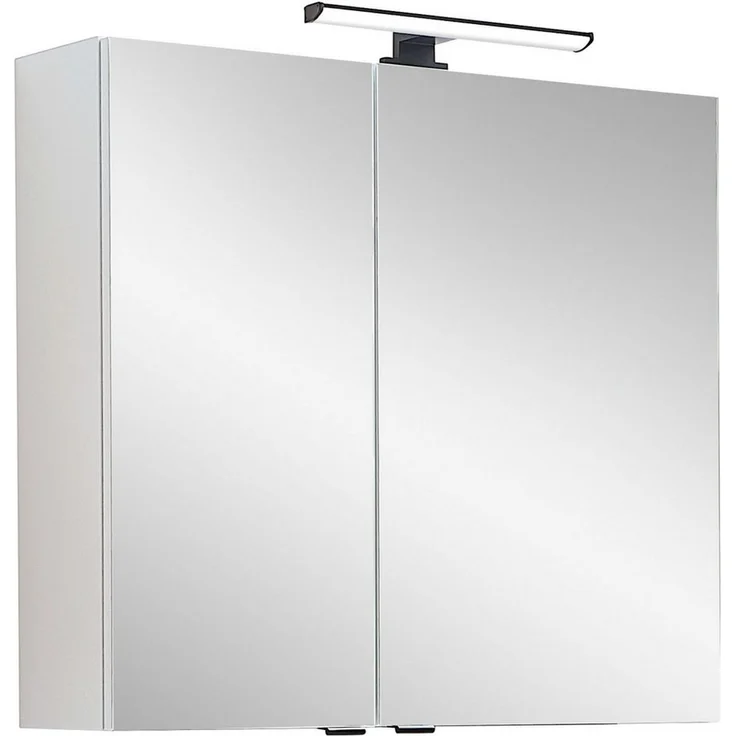 Saphir Badezimmerspiegelschrank Quickset 500, 2 Türen, 67cm breit, LED-Aufsatzleuchte inkl. Schalter und Steckdose – Bild 1
