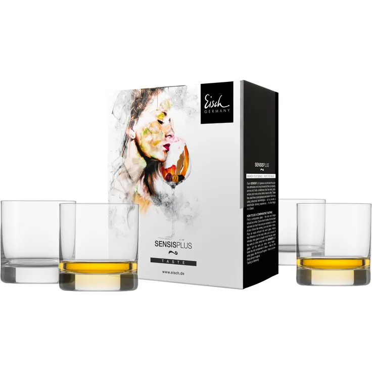 Eisch Whiskyglas 4er Set Superior Sensis plus, Whiskybecher, Kristallglas, 400 ml, 25006140