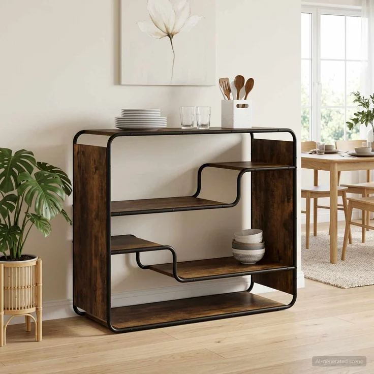 vidaXL Sideboard Räuchereiche 98 x 37,5 x 75,5 cm Holzwerkstoff 8007914 – Bild 1