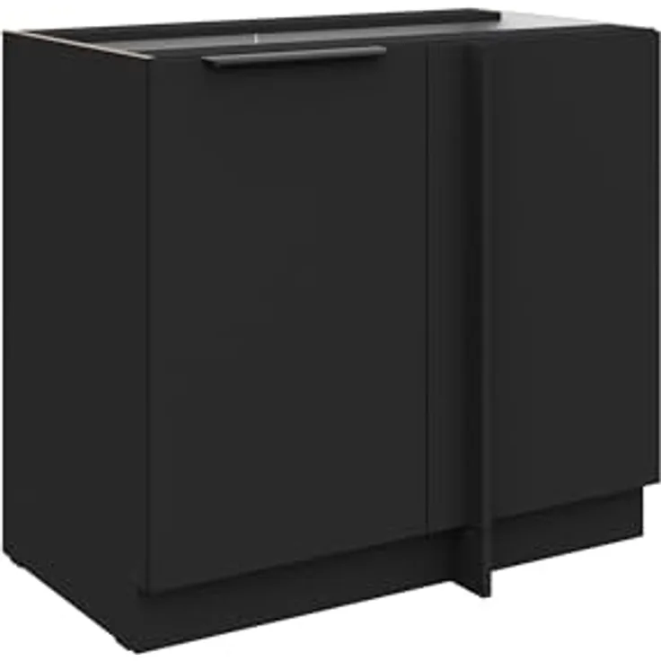 Küchen Eckunterschrank 105 cm SIENA Schwarz Küche Küchenzeile Küchenblock
