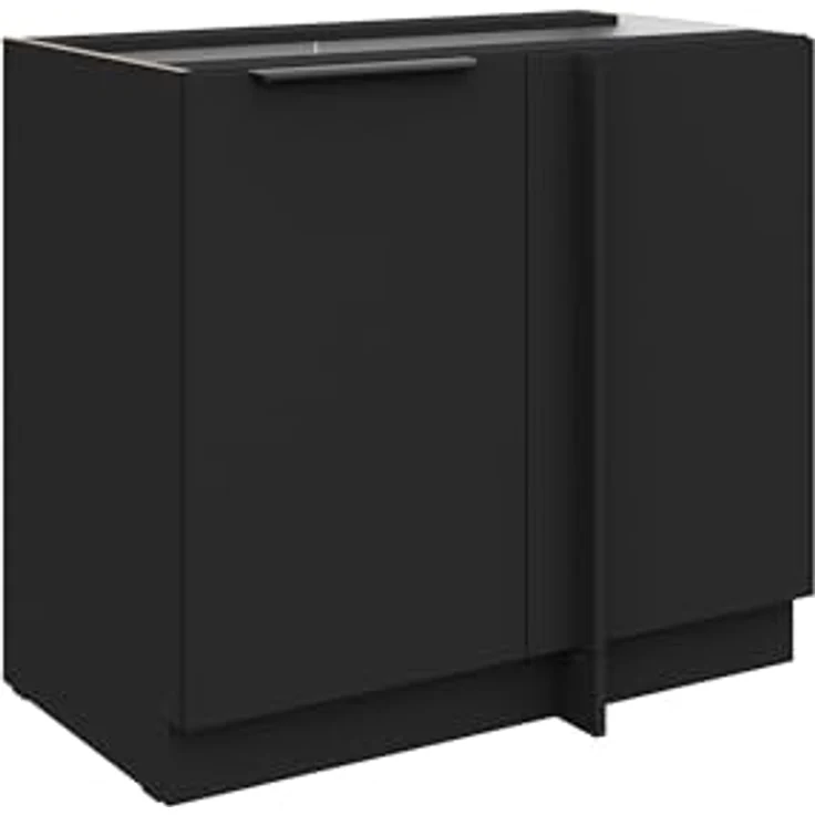 Küchen Eckunterschrank 105 cm SIENA Schwarz Küche Küchenzeile Küchenblock – Bild 1