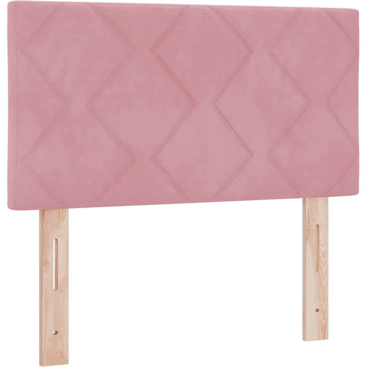 vidaXL Boxspringbett mit Matratze mit Kopfteil Rosa 80 x 200 cm Samt 3450613 – Bild 4