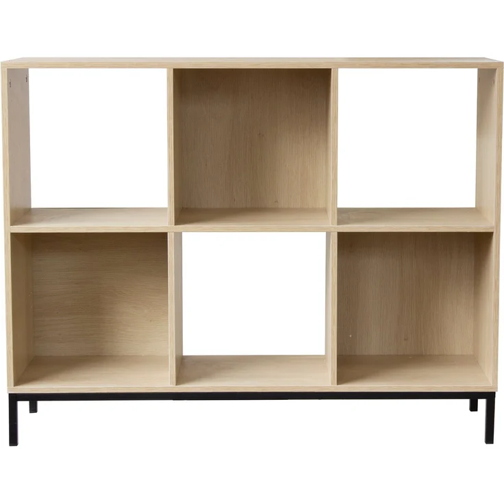 Casâme Regal mit 6 Fächern und metallbeinen - Helles Holz – Bild 4