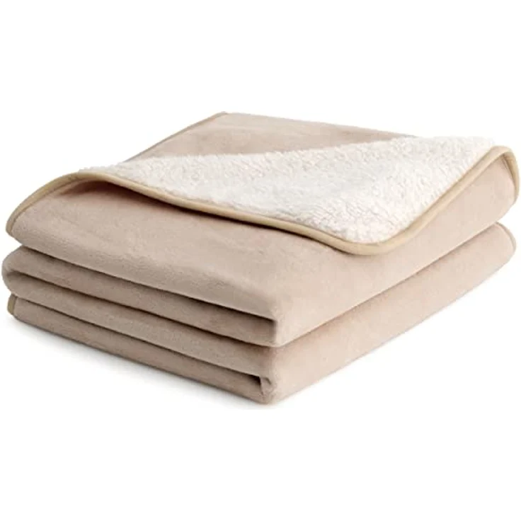 Lesure wasserdichte Hundedecke Grosse Hunde - 152x127 cm Outdoor Hundedecke waschbar, Hundedecke Sofaschutz aus Sherpa Fleece, Katzendecke flauschig und weich, cremefarben – Bild 2