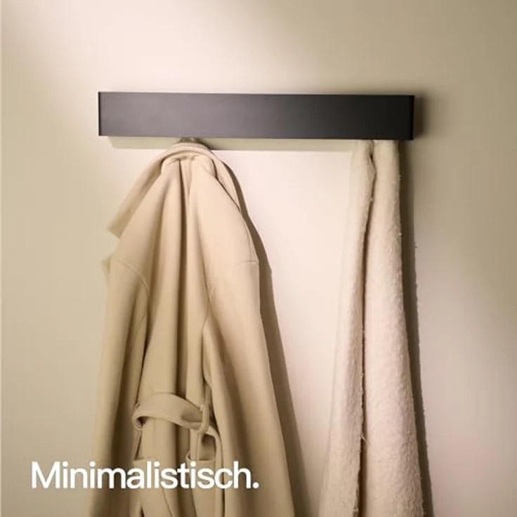 Designfabrik Hamburg Garderobenleiste, Wandgarderobe aus Metall, Garderobenhaken verdeckt – Bild 5