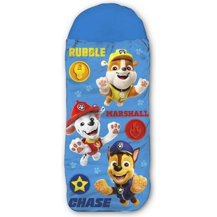 BERONAGE Kinderschlafsack Paw Patrol Kinder-Schlafsack Blau 140 cm + 30 cm (Kapuze) x 70 cm – Bild 4