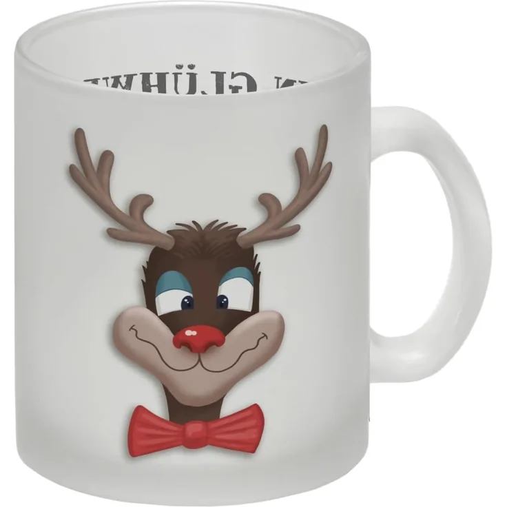 speecheese Tasse Glühweintasse mit betrunkenem Rentier und lustigem Spruch