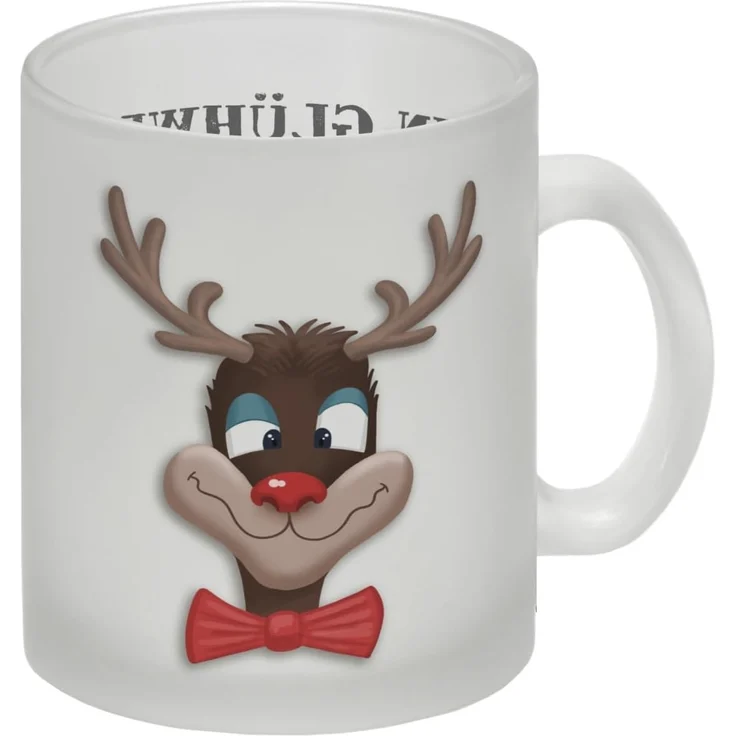 speecheese Tasse Glühweintasse mit betrunkenem Rentier und lustigem Spruch – Bild 1