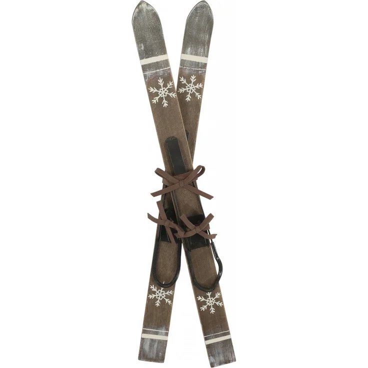 Chic Antique Deko Ski 60cm Braun Holz Vintage Winterdeko Weihnachtsdeko 52103020