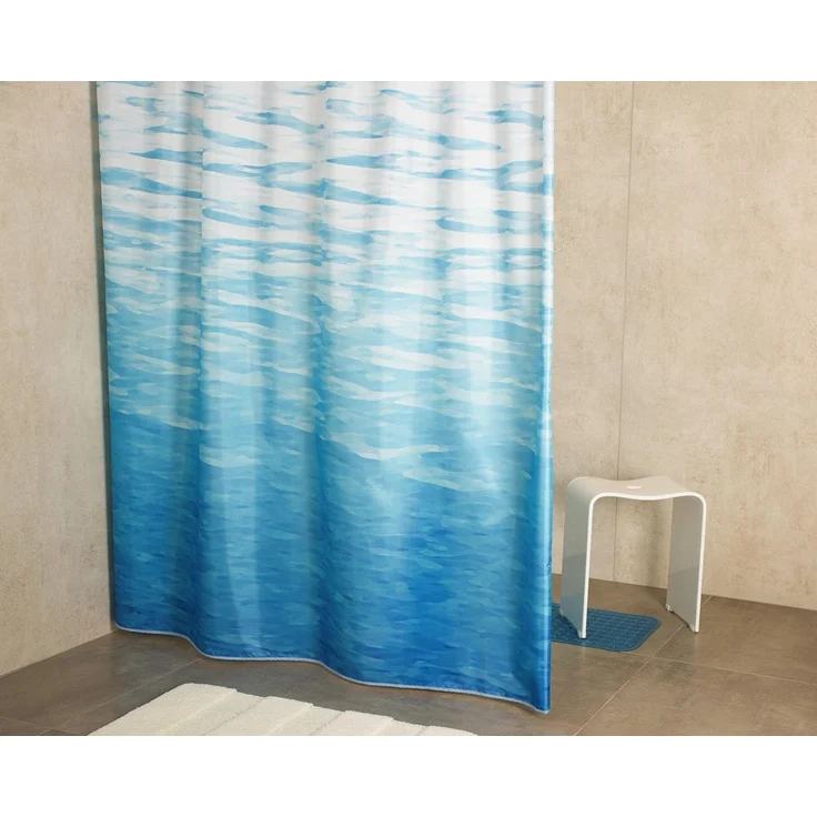 Ridder Duschvorhang Water blau Breite 180 cm – Bild 2