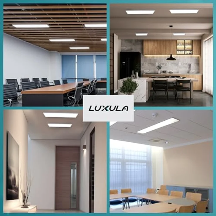 LUXULA LED Deckenleuchte lang 120cm - 36W, 4000K Neutralweiß, 3600lm – LED Panel 120x30cm inkl. 230V Netzteil – Flache LED Deckenlampe für Wohnzimmer, Schlafzimmer, Küche, Büro - 120x30x6,4cm – Bild 7