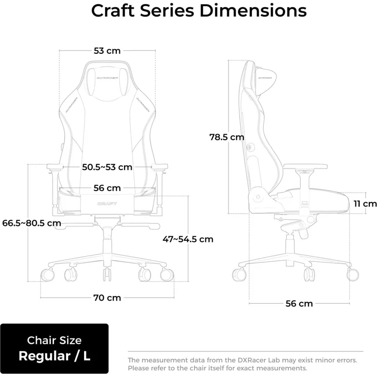 DXRacer CRAFT L Schwarz EPU Leder das Orginal Gaming Stuhl – Bild 2