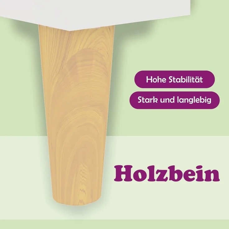 2er-Set Nachttisch mit Schubladen, Holz weiß, 50 x 40 x 35 cm – Bild 4