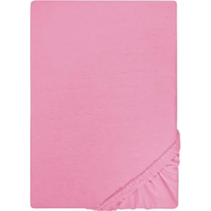 Biberna Jersey-Spannbetttuch, 100 % Baumwolle, Pink, 1x 140x200 cm - 160x200 cm – Bild 6