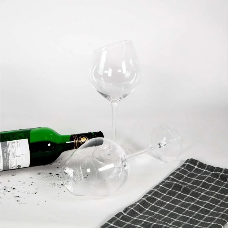 Intirilife Weinglas, 2-tlg, Glas, Wein Glas Set 470 ml Rotwein Weißwein Gläser Spülmaschinenfest (2-tlg) – Bild 4