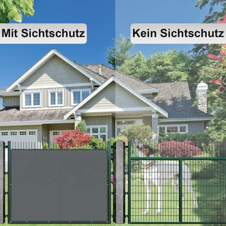 AXT SHADE Balkon Sichtschutz Wetterfest 75x300 cm Balkonverkleidung Balkonabdeckung Balkonbespannung Blickdichte Windschutz und UV-Schutz mit Kabelbinder für Balkongeländer-Anthrazit – Bild 5
