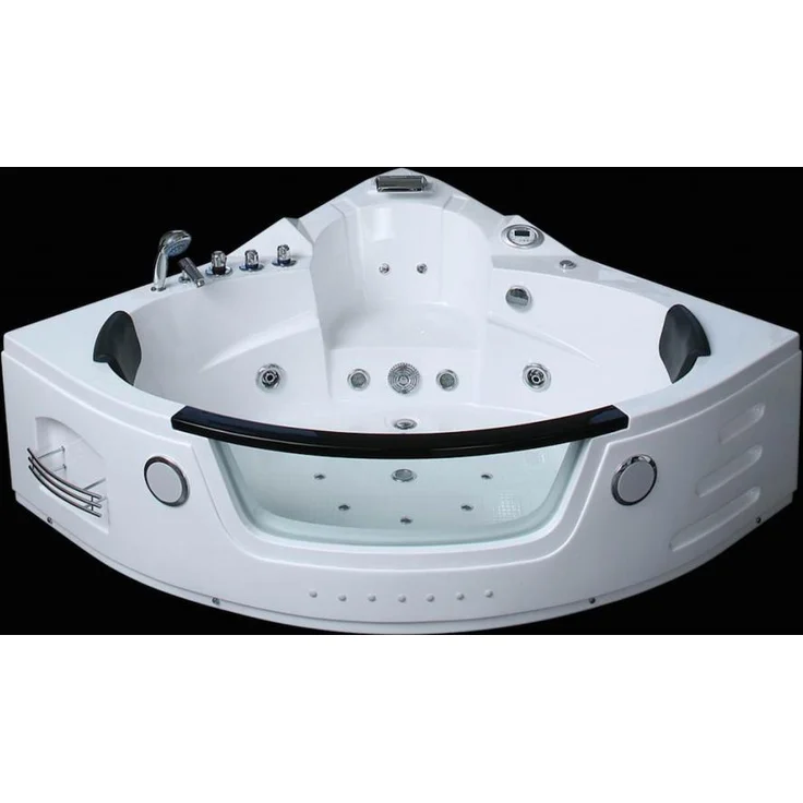 PureHaven Whirlpool 140x140 cm Wasserfall Heizung Lichttherapie Soundsystem Reinigungsprogramm Bluetooth-Soundsystem – Bild 4