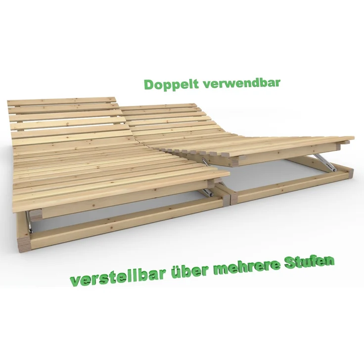 Ergonomischer Holzrahmen Kopf- und Fußteil verstellbar ''Ergo-Eva'' 70 200 Zirbe – Bild 6