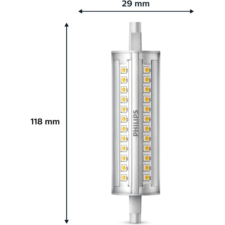 Philips Stab-LED R7S Lampe 118 mm (100 W), dimmbare R7S LED Stablampe mit neutralweißem Licht, energiesparende LED Lampe mit langer Nutzlebensdauer, Weiß – Bild 2