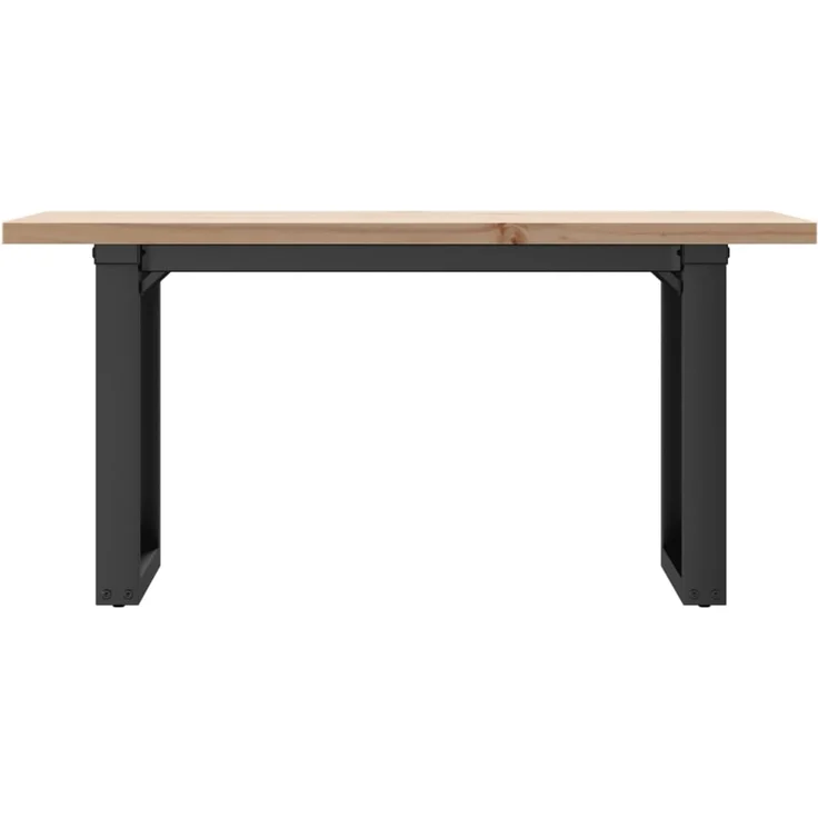 Couchtisch Sofatisch, O-Gestell 100x50x45,5 cm Massivholz Kiefer Stahl d320e – Bild 4
