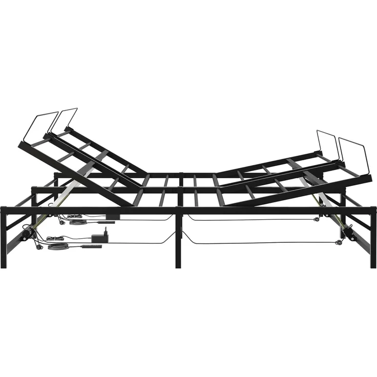 vidaXL Elektrisch verstellbares Bettgestell Schwarz 90 x 213 cm Stahl 3438625 – Bild 7