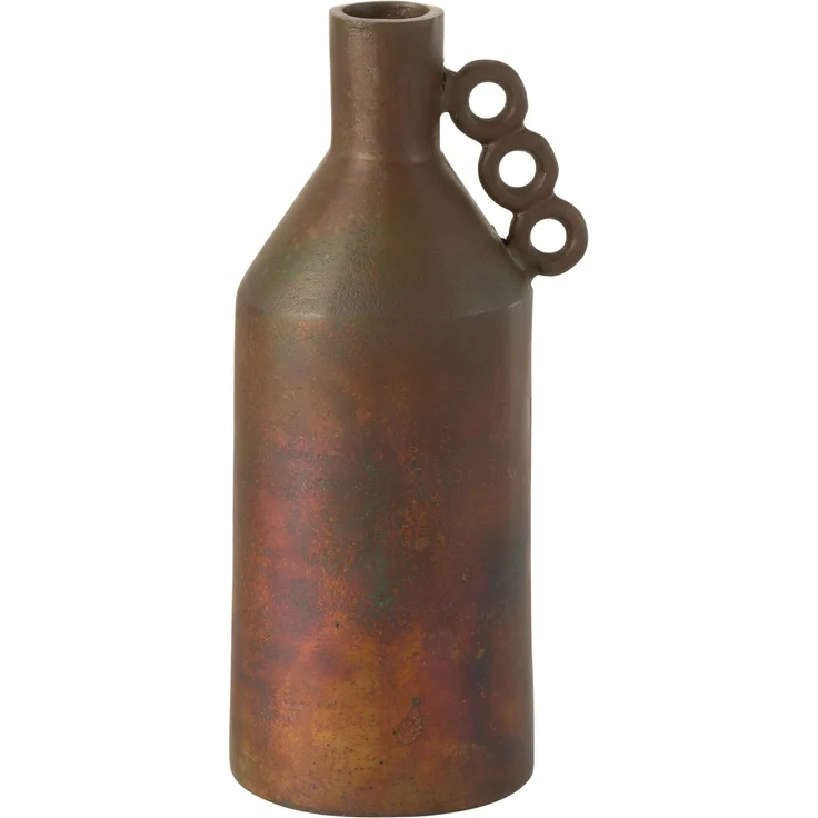 J-LINE / Vase Odin Aluminium Bronze Small / Aluminium / Bronze / L16,00xB13,50xH35,00cm