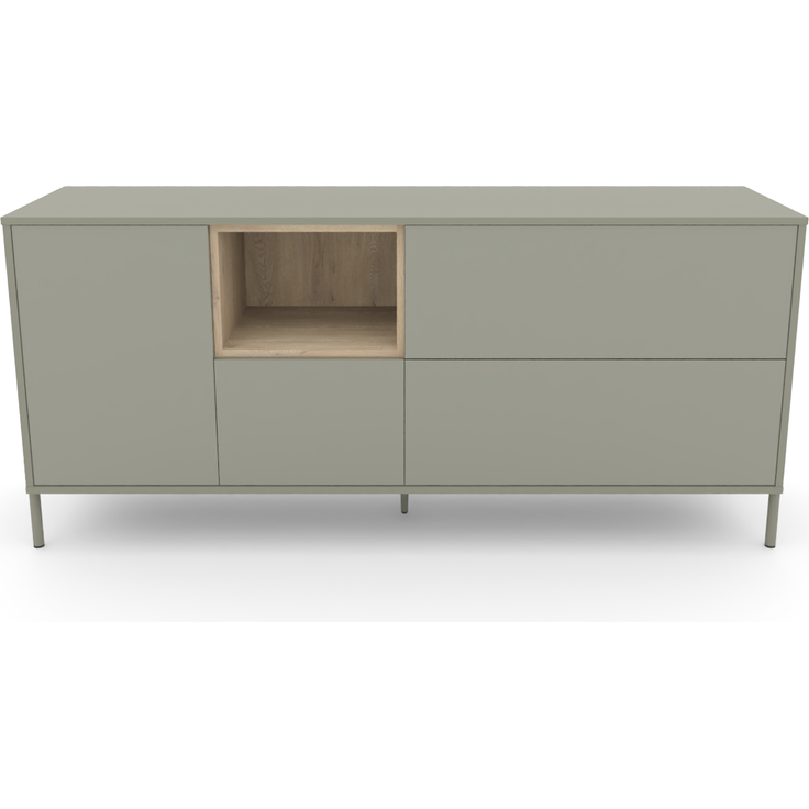 Sideboard HYGGE mit 1 Tür, 3 Schubladen, 1 offenes Fach, Salbei Grün – Bild 2