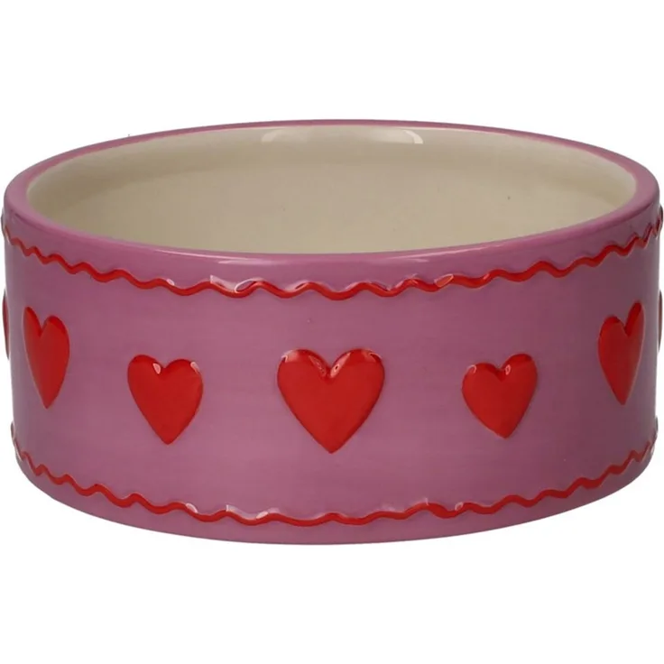 Giftcompany Futternapf Futternapf Love Pets Herzen Rosa (17cm)