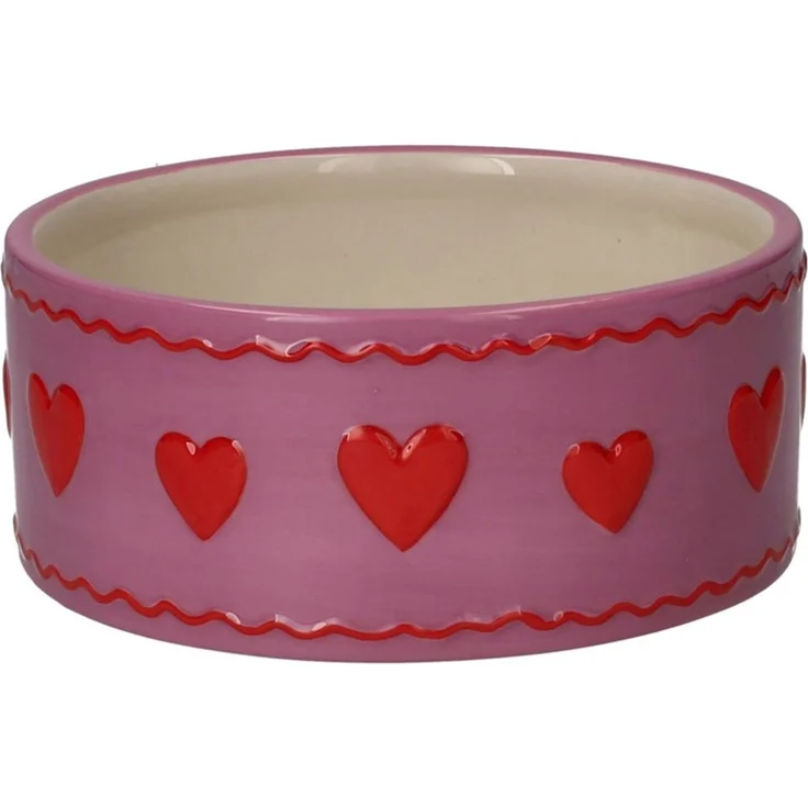 Giftcompany Futternapf Futternapf Love Pets Herzen Rosa (17cm)