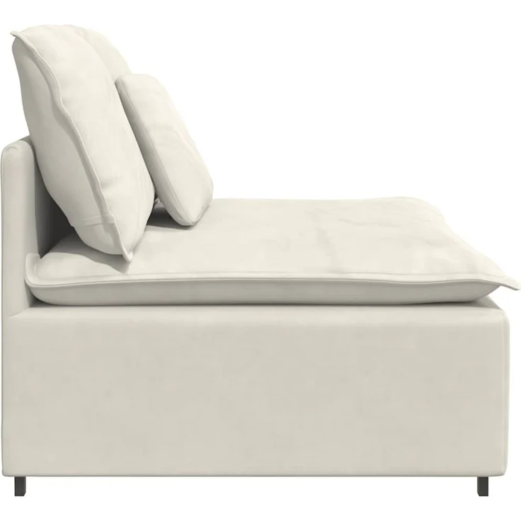 vidaXL Modulares Sofa Mittelmodul mit Kissen Creme 100 cm 4104436 – Bild 4