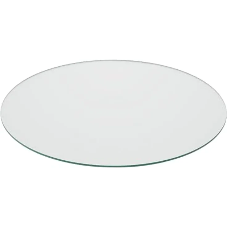 Relaxdays Glasplatte Rund, Transparent, 80 cm, aus Einscheiben-Sicherheitsglas, für Ess- und Couchtische
