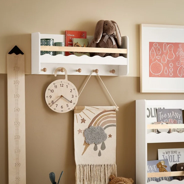 SoBuy KMB78-W Kinderregal, MDF, Lackiert, Weiß, 73 x 80 x 15 cm – Bild 9