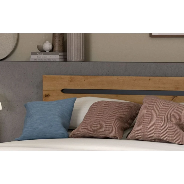 Schlafzimmer Set Cooper in Eiche und grau Liegefläche 180 x 200 cm – Bild 4