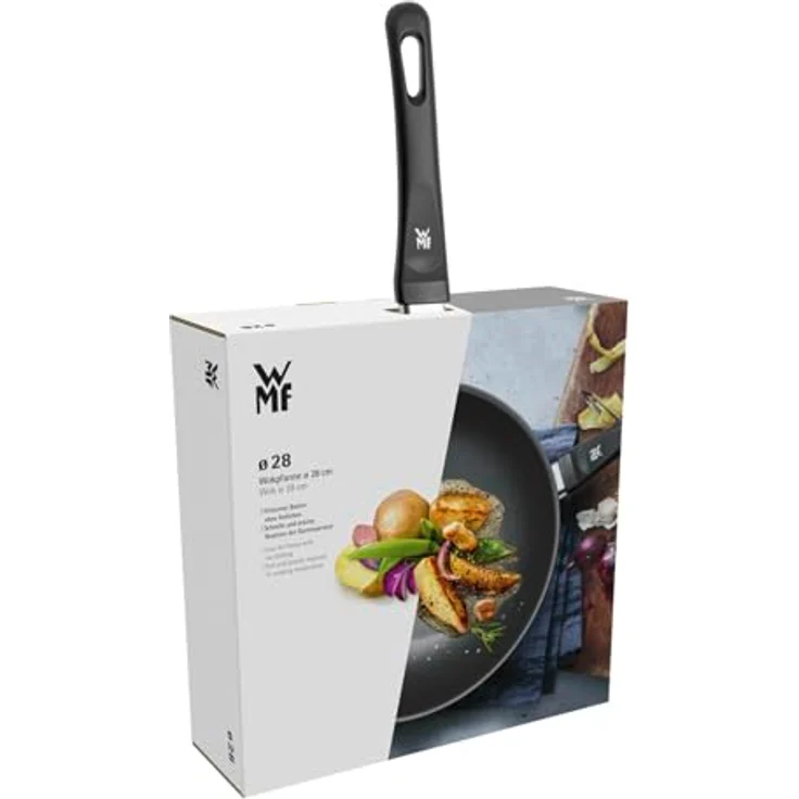 WMF Grillpfanne 27x27 cm mit Ausguss, Aluminium beschichtet, Steakpfanne ideal zum knusprigen Braten, eckige Pfanne, Kunststoffgriff – Bild 9