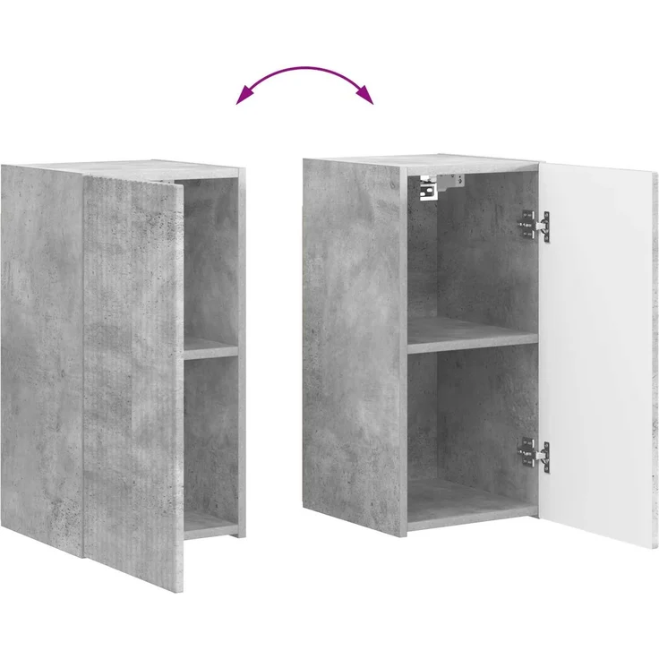 vidaXL TV-Schrankset 6 stk. 31 x 30 x 60 cm Betongrau 3409126 – Bild 11