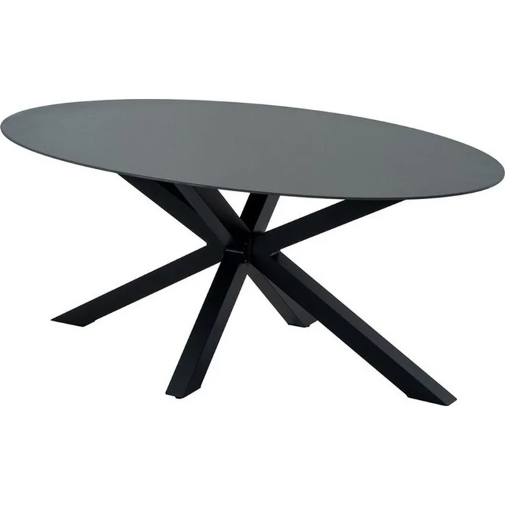 Lesli Living Gartentisch Tisch Crest oval 180x100 cm Aluminium schwarz – Bild 4