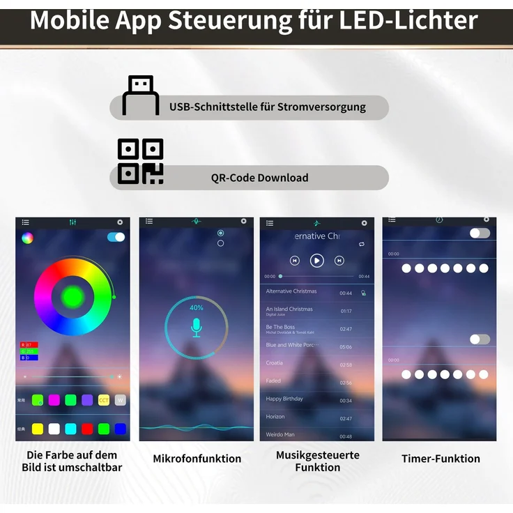 Küchenschrank mit LED-Beleuchtung & Schiebetüren, 115x40x174,7 cm, Weiß – Bild 6