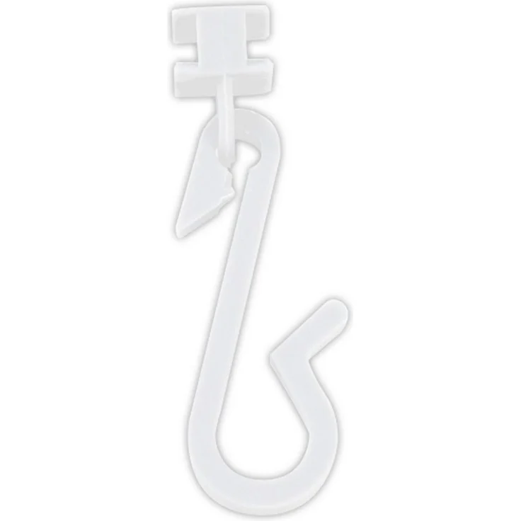 Euroshowers GmbH Duschvorhangklammer Duschvorhanghaken & -gleiter Set, 24 Stück, Weiß, Standard Duschvorhangstangen, (24-St) – Bild 2