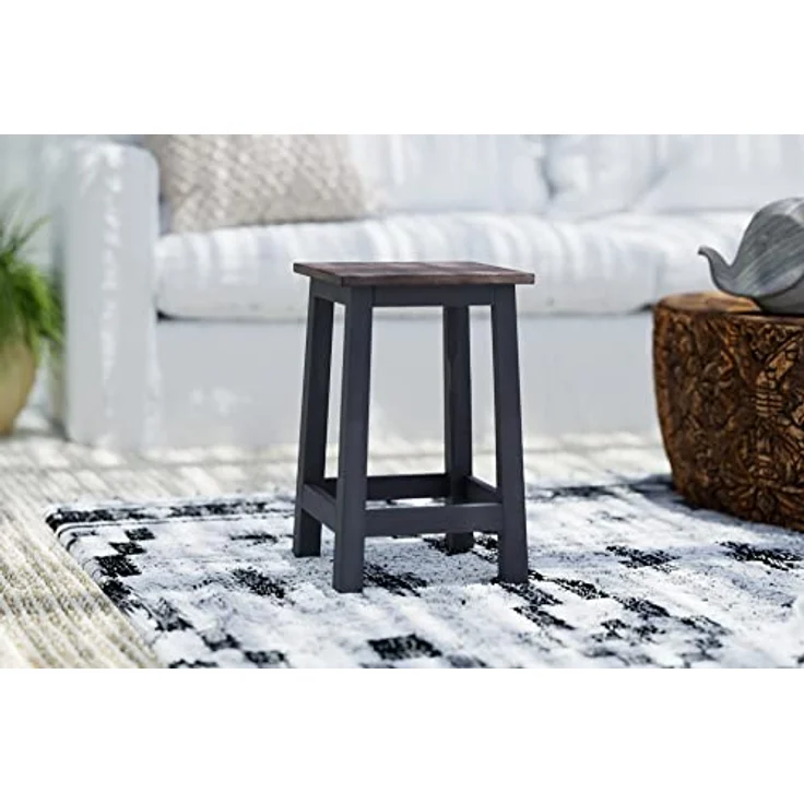 DESIGN DELIGHTS Hocker Sitzhocker MADERO, 48x30cm(HxB) Altholz Holzhocker, massivholz Hocker – Bild 3