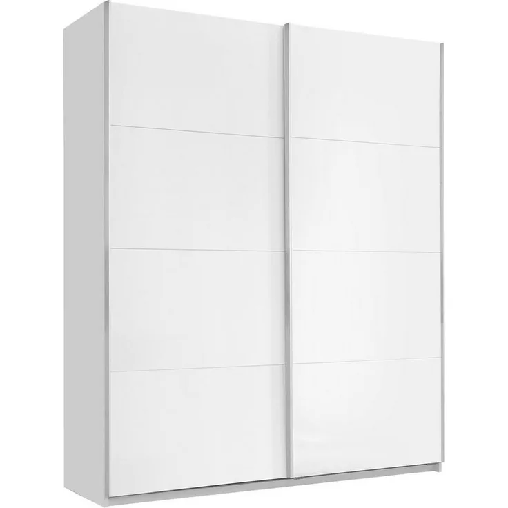 Pol-Power Schwebetürenschrank SEVILLA, Weiß Hochglanz, Weiß matt, B 170 cm x H 210 cm, 2 Türen