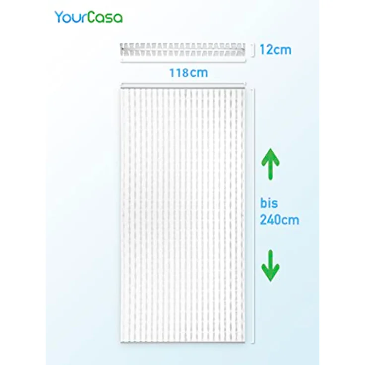 YourCasa Paravent Raumteiler hängend – Lichtdurchlässige Trennwand & Deko, 118x240cm – Bild 7