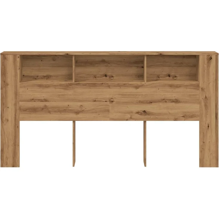 Bett-Kopfteil Mit Ablagen, Artisan-Eiche, 200 x 18,5 x 102,5 cm – Bild 3